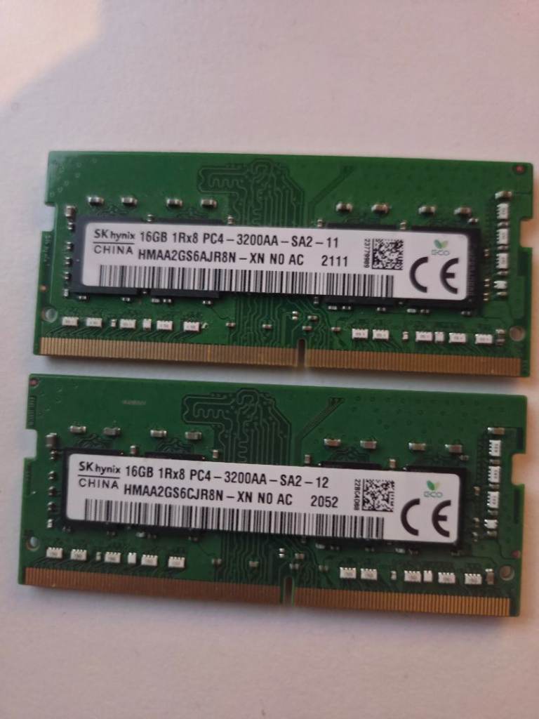 Sk hynix 2x16gb 32gb 3200mhz sodimm laptop ram