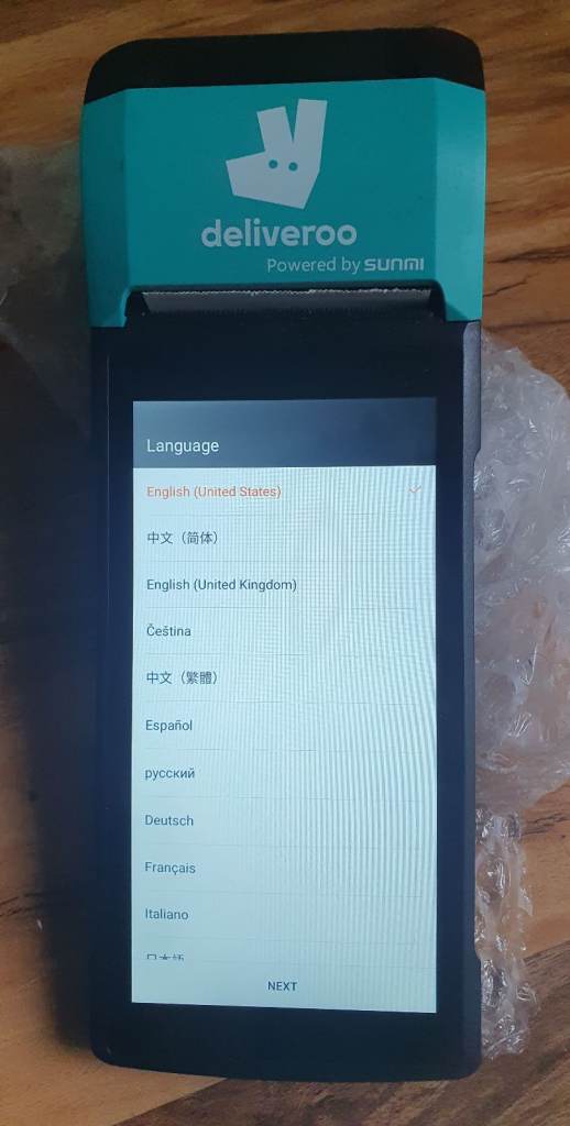 Sunmi V2 Wireless Data Handheld POS System (T5930) Aqua