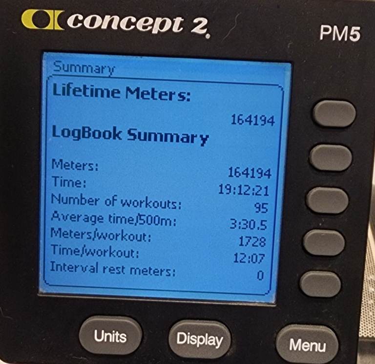 2023 concept 2 ROWERG PM5 164km concept2 rower rowing machine 