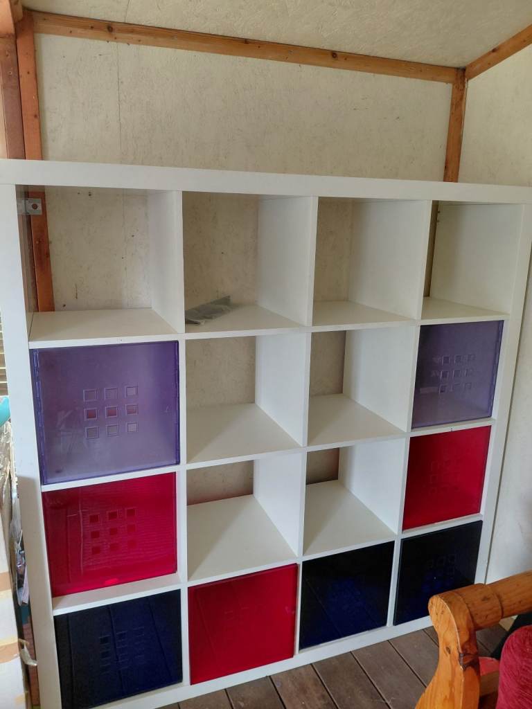 Storage cabinet with 16 compartments and 8 boxes (IKEA)