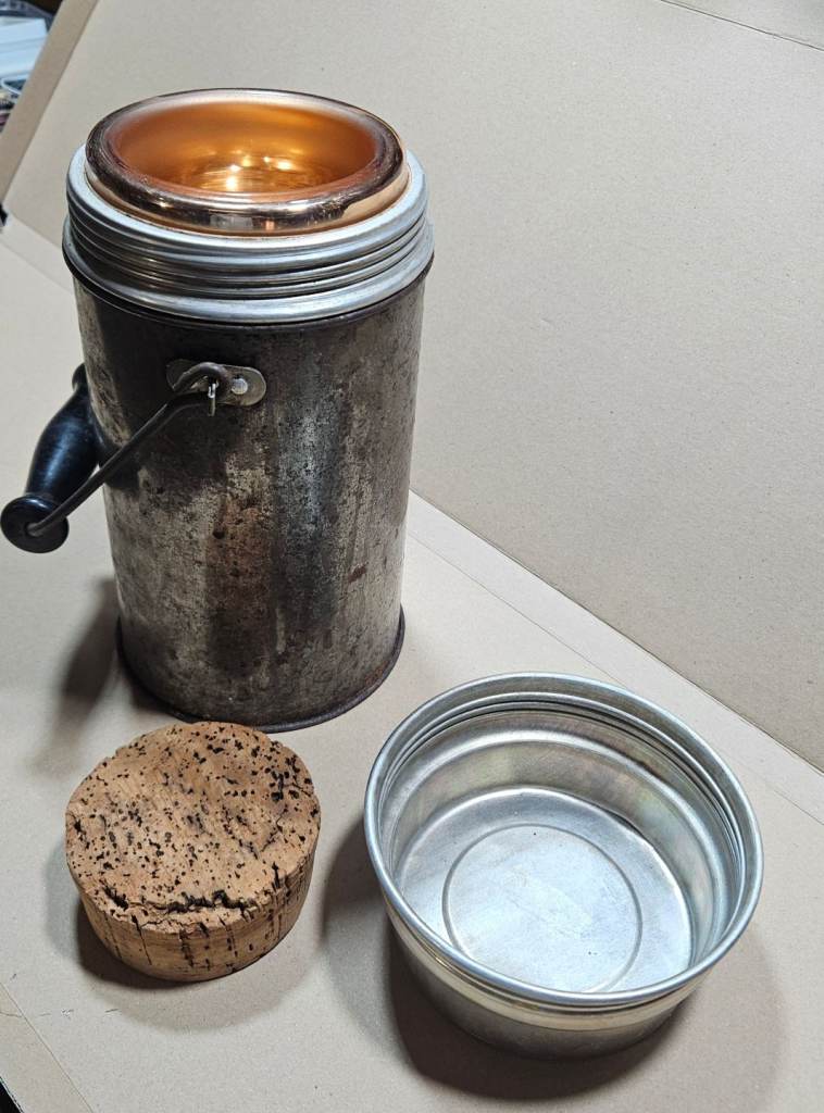 Vintage Insulated Metal Flask / Food Container