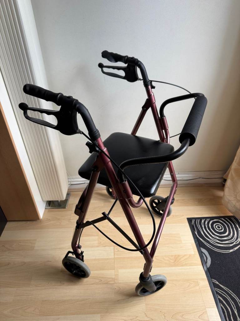 Medical Health Rollator Foldable Chair Walker Max. 165kg Purple