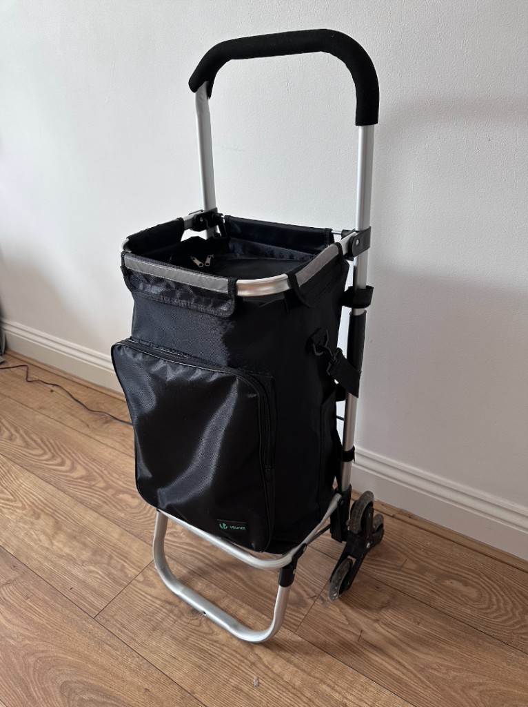 VOUNOT® Folding Shopping Trolley on 6 Wheels, Aluminium Lightweight Shopping Car  fkitsantas (135)