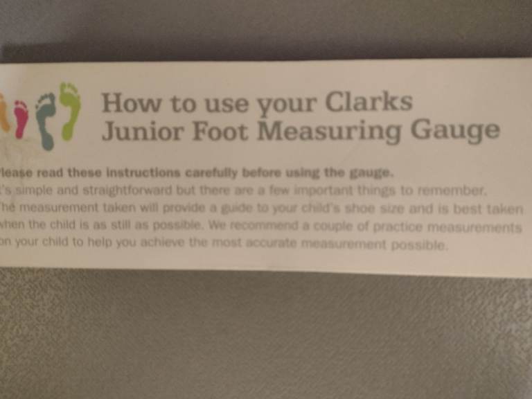 Clarks Junior Foot Measuring Gauge – perfect condition 