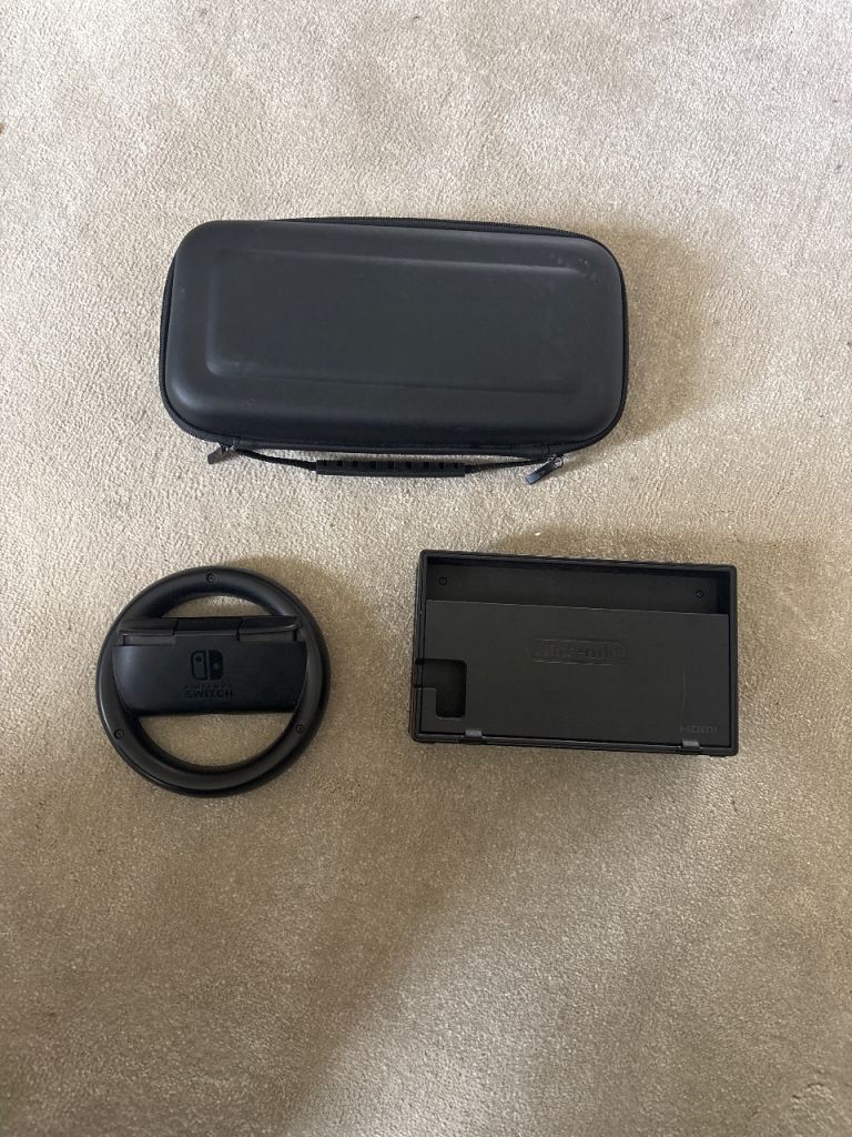 Nintendo Switch Accessories Bundle - Case, Dock, Steering Wheel