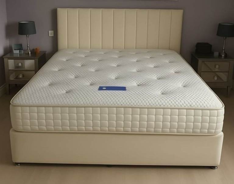 🌸 Soft Dream Sleep-Elegant Home Divan Double Bed With Mattress & Headboard 🌸 25% Off-COD **
