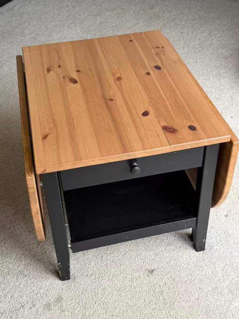 IKEA arkelstorp coffee table with drop leaf design 