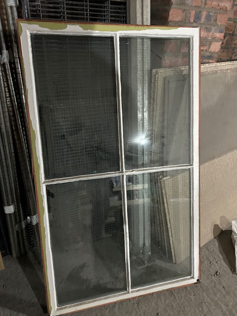 Fixed timber-framed industrial or institutional window