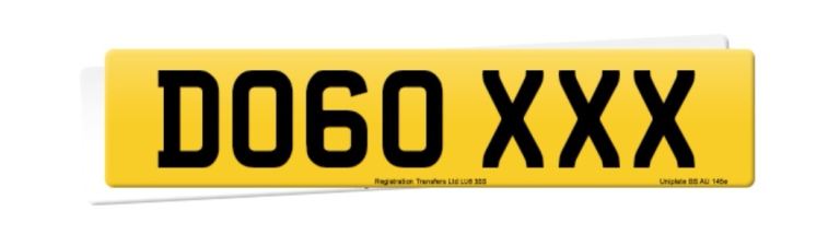 Private number plate
