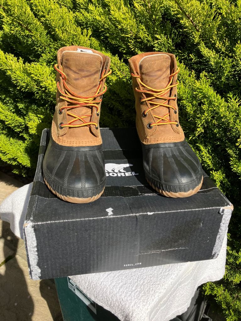 Sorel Cheyanne Insulated Winter Boots Tan Nubuck Leather UK 7 EU 40 USA 8 - VGC