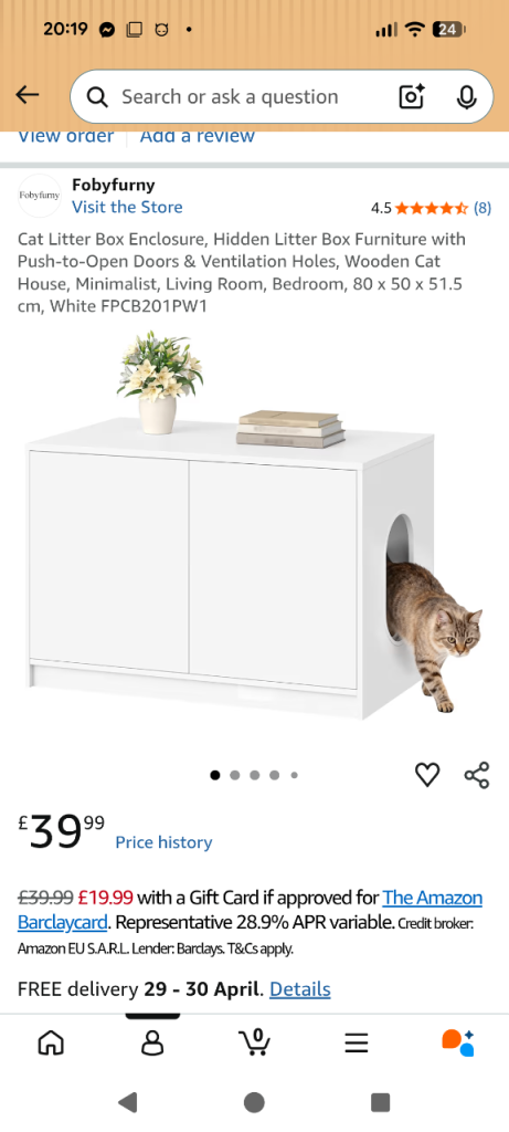 Brand new Cat litter console 