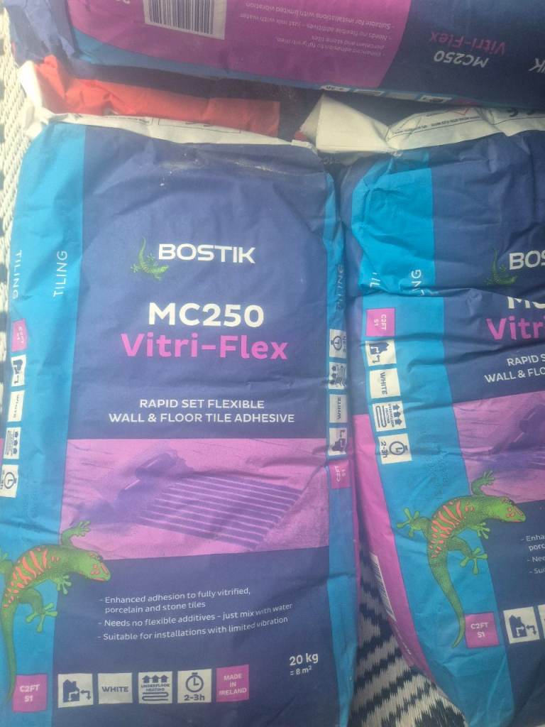 5 x Bostik Tile Adhesive - New 20kg Bag