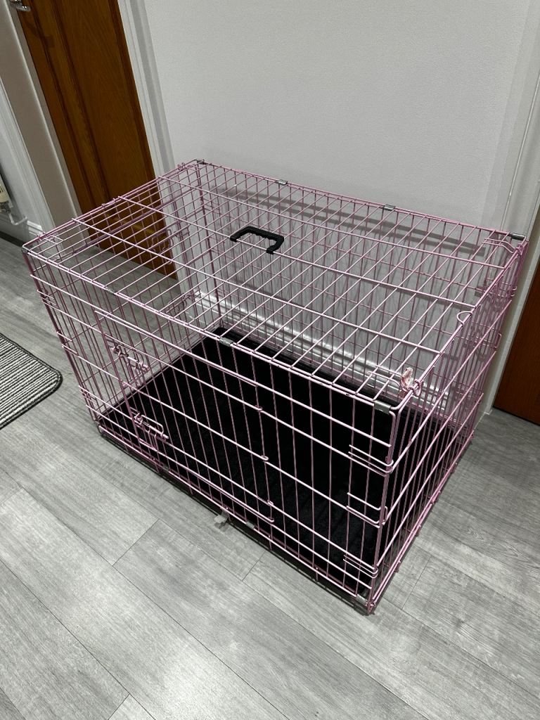 Pink dog Crate