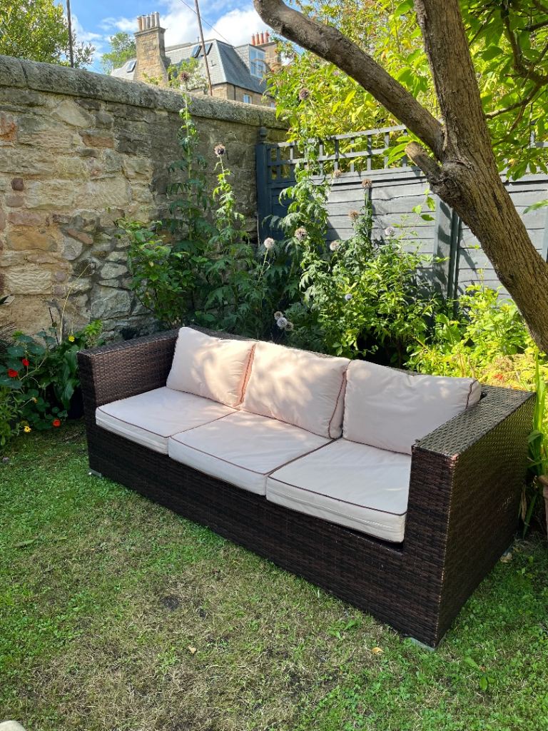 Garden sofa - rattan 3 seater