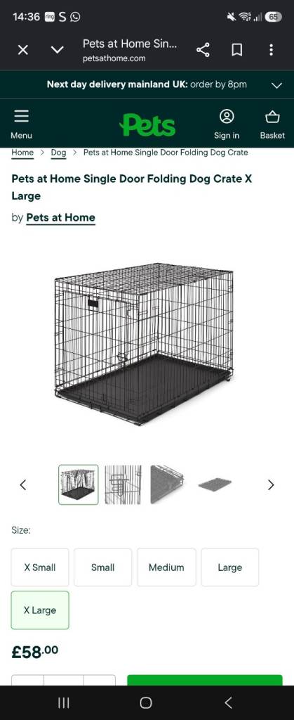XL dog crate