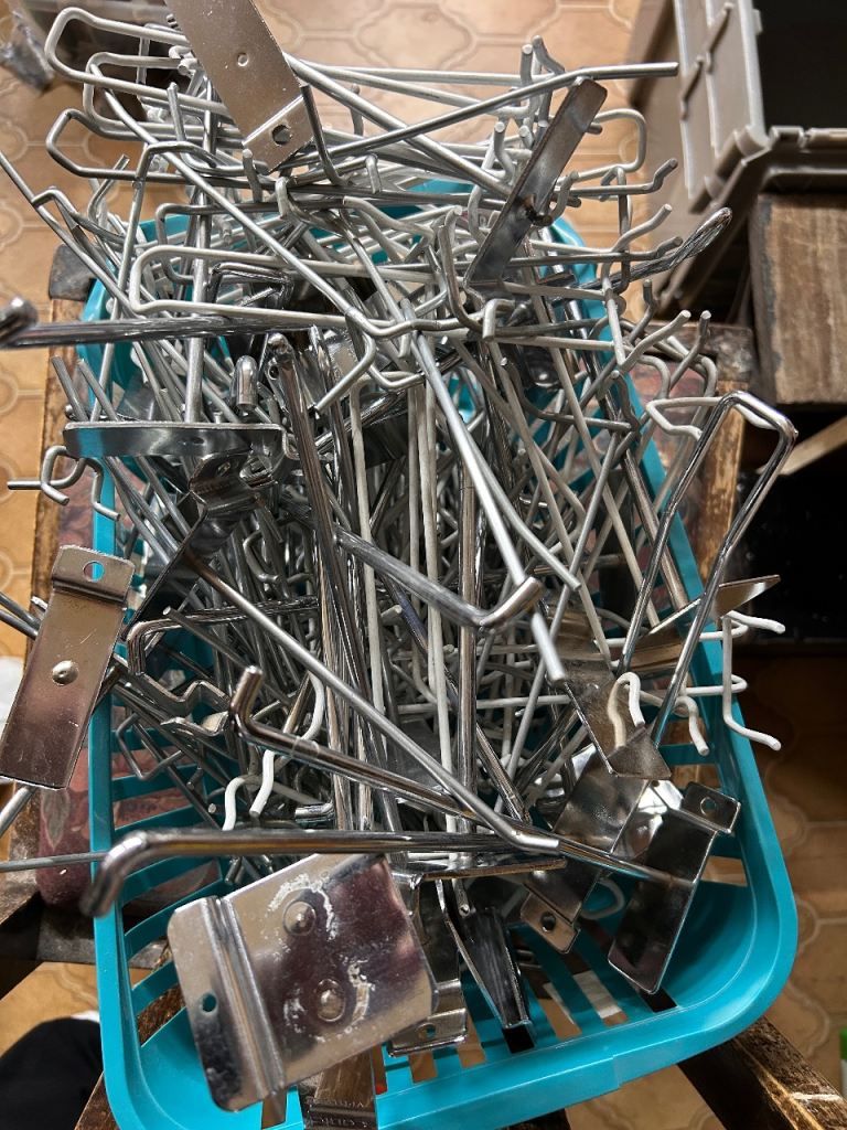 Retail display hooks/pegs