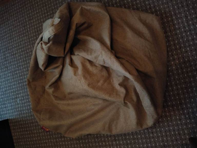 Unused Brown Bean Bag Gaming Chair back/shoulders/arms rest, pressure relieving cushion, spare cover