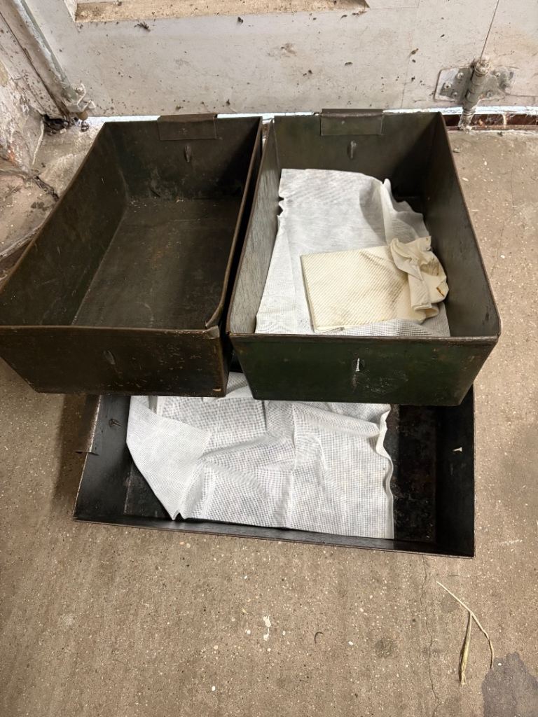 Vintage steel storage drawers