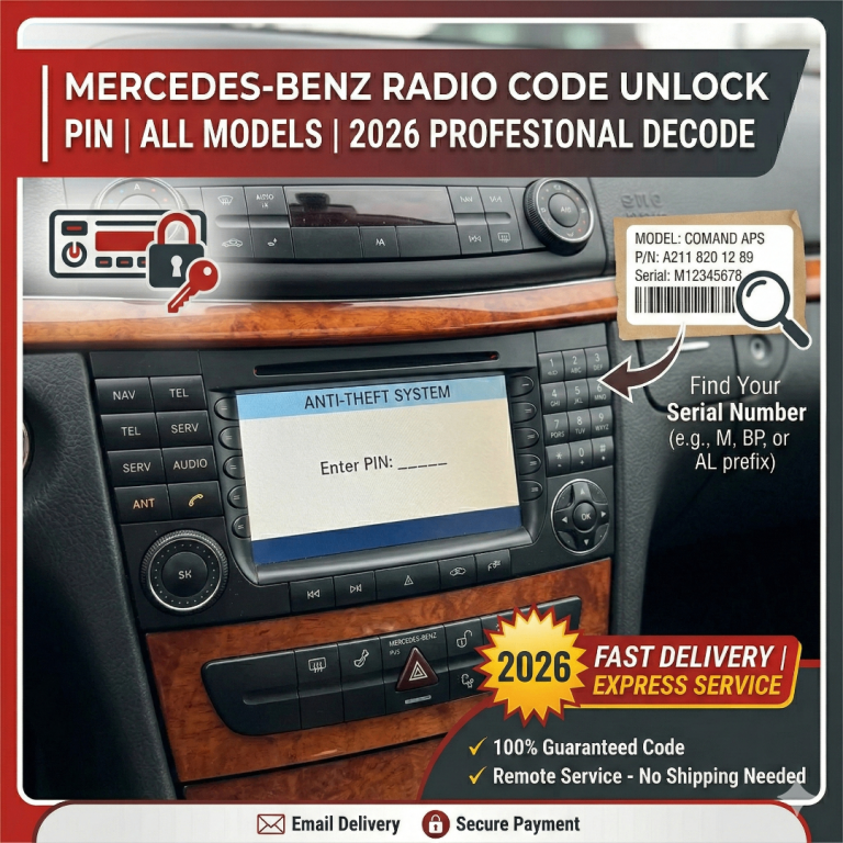 Mercedes Benz Radio Code Unlock 1998-2015 | All Models | EXPRESS UK