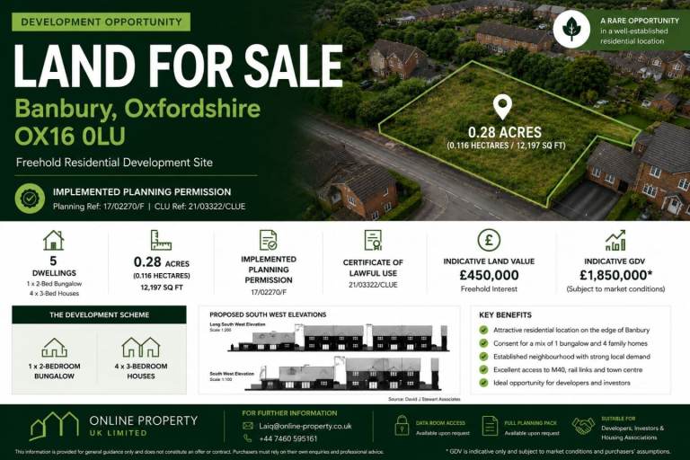 Building Plot with Permission for 5 Properties 