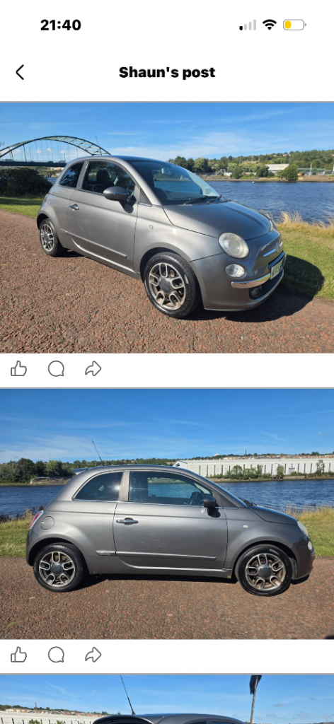 Fiat, 500, Hatchback, 2009, Manual, 1242 (cc), 3 doors