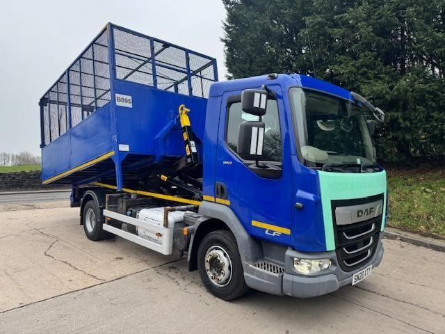 2020 DAF LF 180 E6 10T Hyva hook loader 14ft caged body 132kms ex council