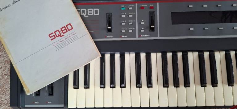 ENSONIQ SQ80 PLUS MANUAL AND CARTRIDGE 