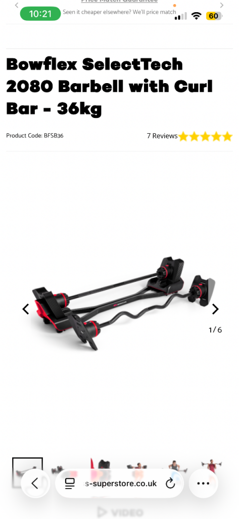 Bow flex weights bar and bench