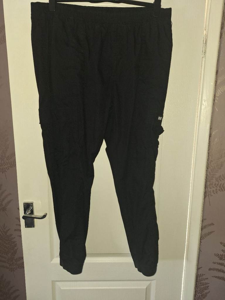 Weekend Offender black cargo trousers 