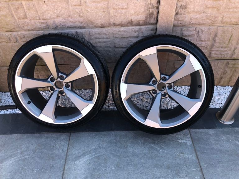 Alloy wheel 5 spoke rotar genuine Audi 19 inch. X 2 Brand New