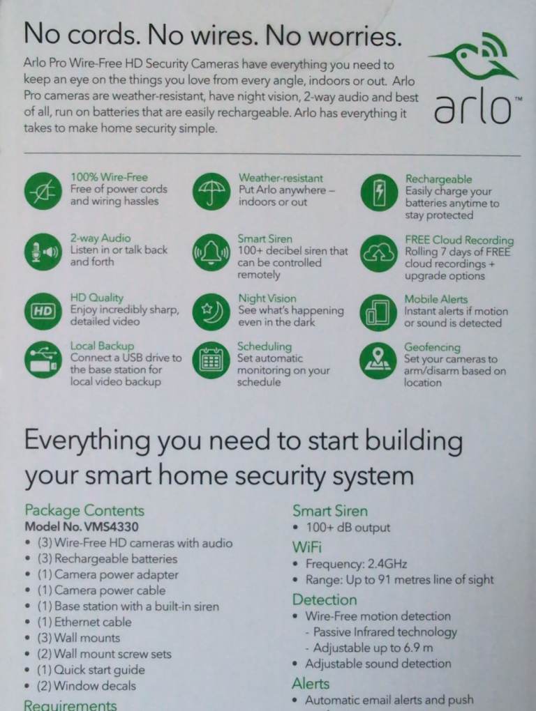 Arlo Pro 3 Wire-Free HD Security Cameras, Indoor and Outdoor