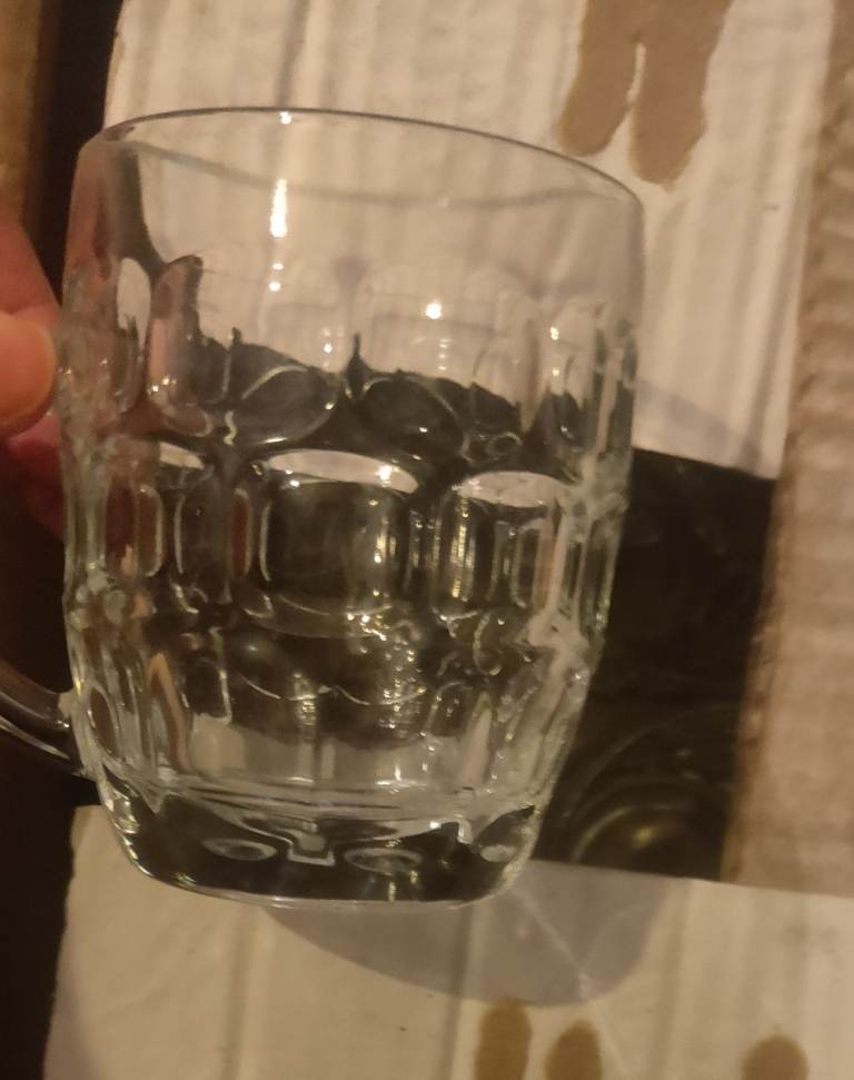 Dimplex trunkard glasses with handles 