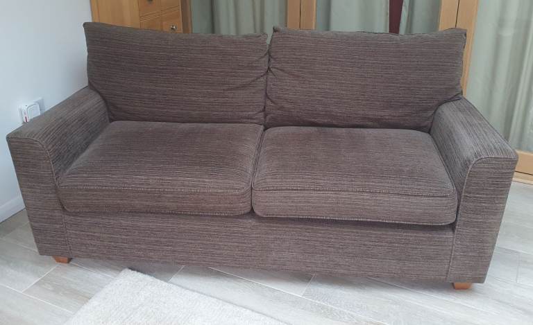 NEXT Two seater Settee Sofa Light Chocolate Brown