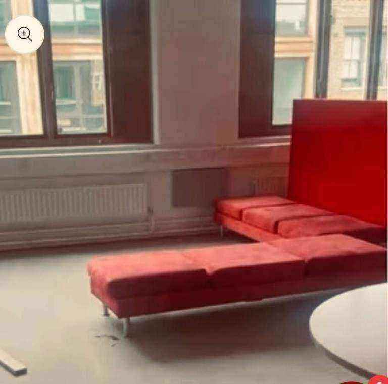 Used Red Velvet Low Seating - Reception area / Hotel Lobby Sofa luxy
