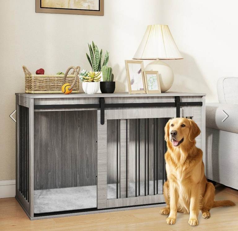 Pawhut 2in1 dog crate/side table