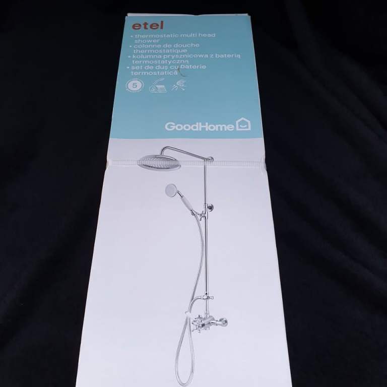 New GoodHome Etel Chrome Thermostatic Multi head shower Mira Triton Bristan Grohe Vada