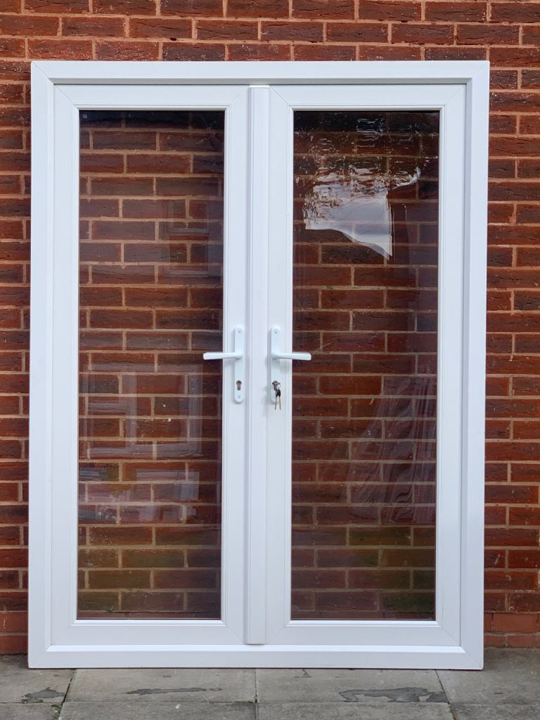 UPVC DOUBLE GLAZED FRENCH PATIO DOOR WITH 3 KEYS 151cm WIDE 204cm HIGH Can Deliver