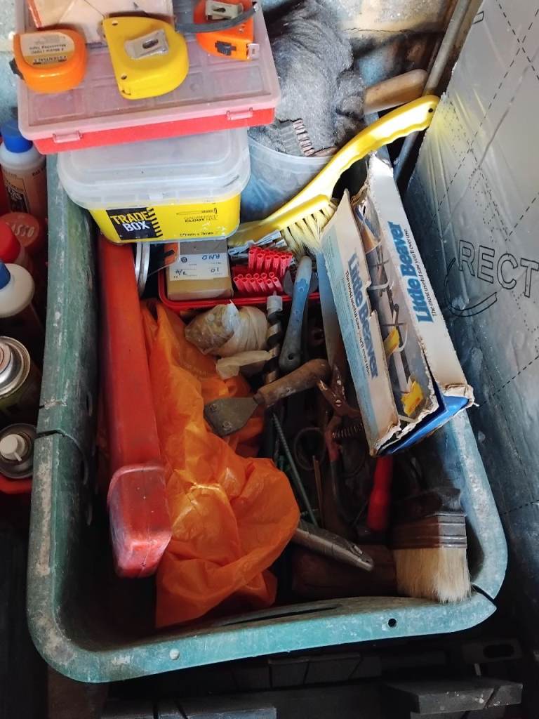 Mixed tools and clearance items. 