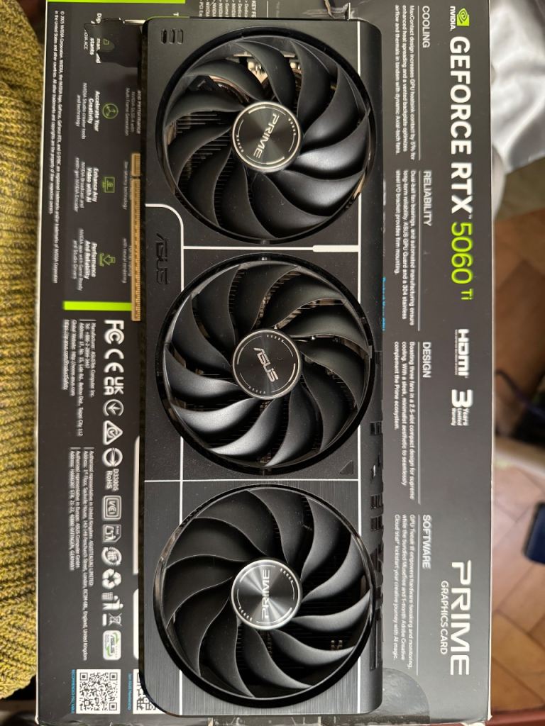 ASUS RTX 5060 Ti 8GB Graphics Card 3x fan UNDER WARRANTY 2028 | in ...