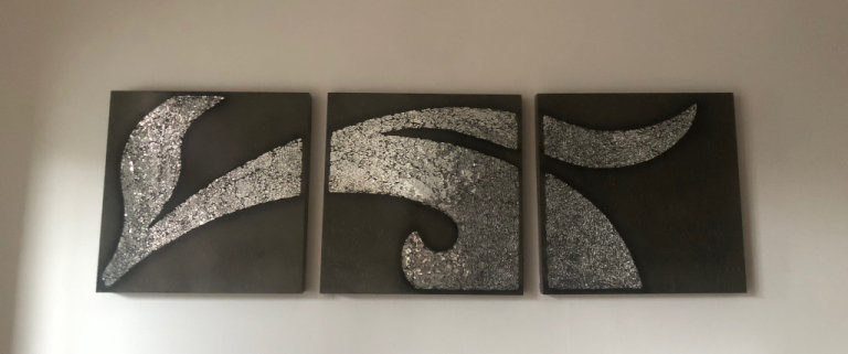 image for Set of 3 pictures 20” square box frame