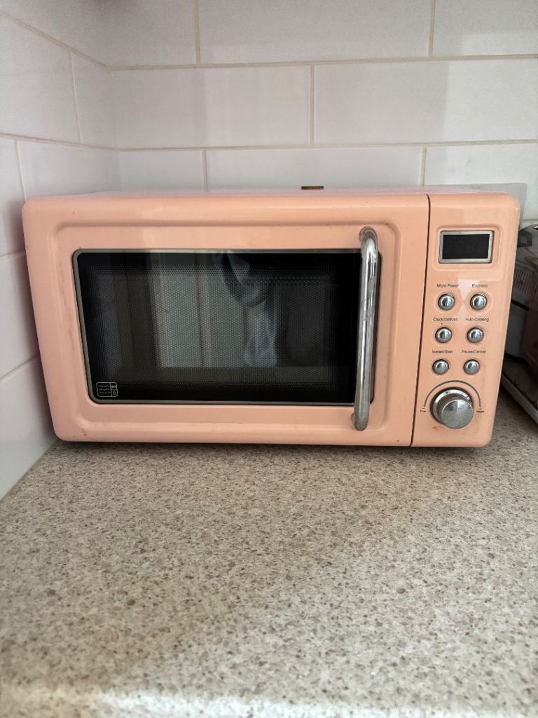 Pink Microwave Oven - fair condition 