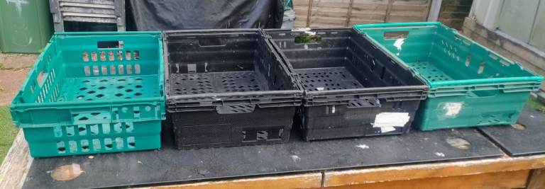 35L Heavy Duty Stacking Plastic Crate with Bale Arm