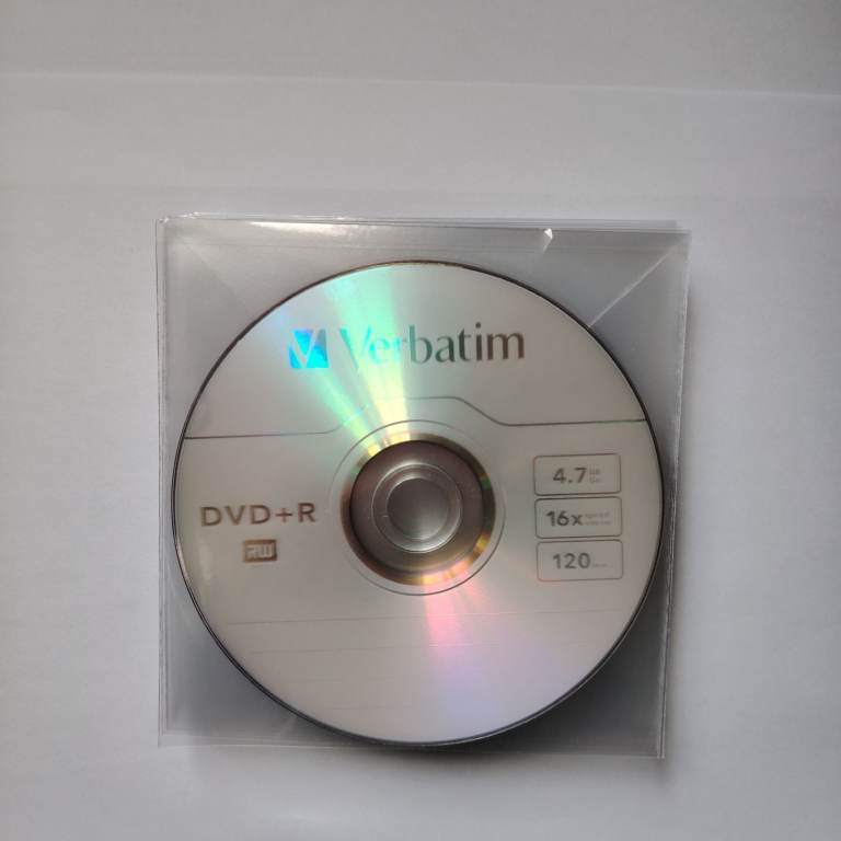 Verbatim DVD+R Blank Discs - 10 Pack in Protective Clear Sleeves