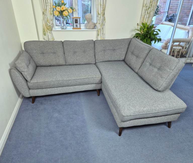 DFS French Connection Zinc Left Hand Facing Arm Corner Sofa in Grey RRP £1599 *FREE LOCAL DELIVERY*