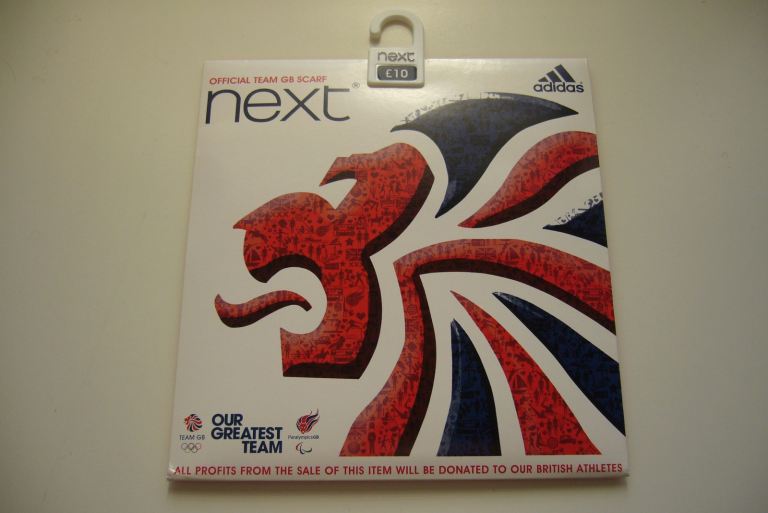 Adidas Official Team GB Olympic Scarf 90cm x 90cm. Next, New and Sealed.