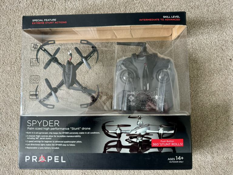 Spyder Propel Palm Sized High Performance Stunt Drone ~ NEW IN BOX!