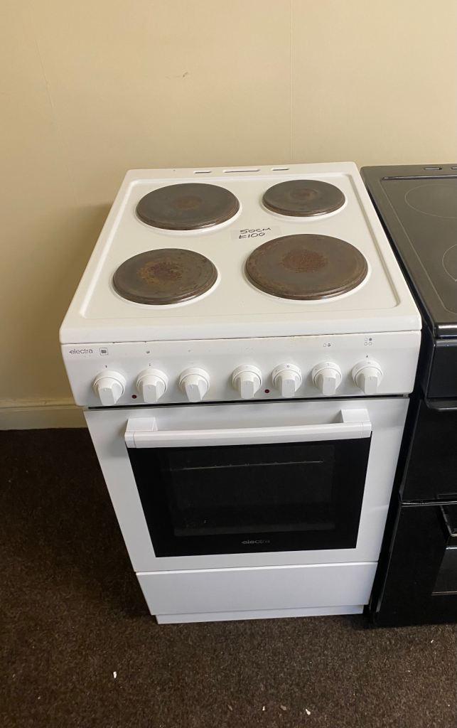 ✅WHITE ELECTRA SOLID HOB ELECTRIC COOKER 