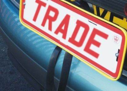 Trade plate vehicle collection and delivery driver 