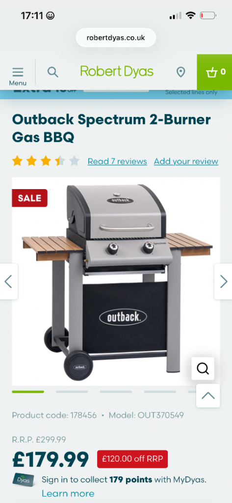 NEW Outback Spectrum 2-Burner Gas BBQ - Unopened Box