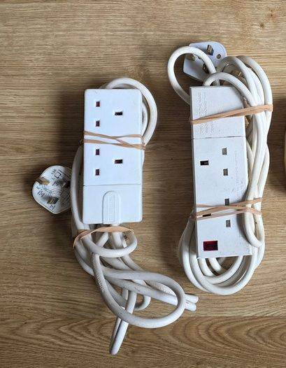 Two 2-Way Extension Leads 3 meters £3 each